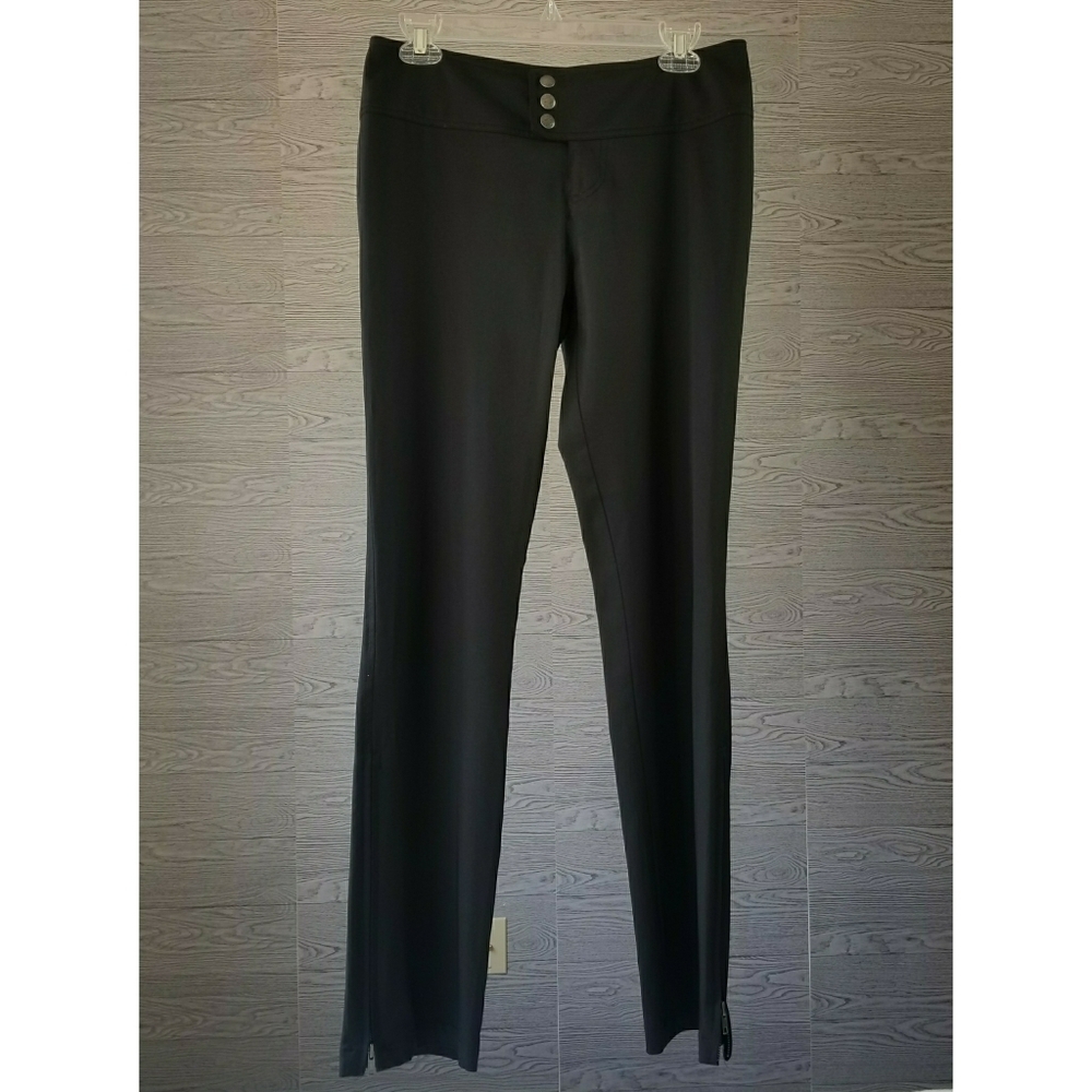 DKNY // black zipper ankle skinny trousers
